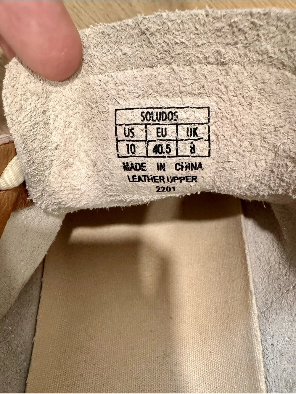 Soludos White and Tan Leather Athletic Sneakers